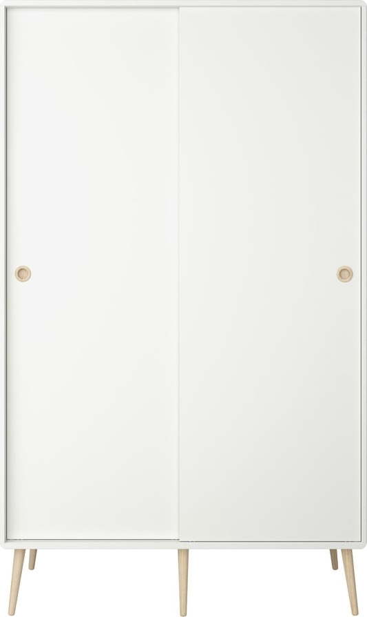 Bílá šatní skříň s posuvnými dveřmi 113x190 cm Softline - Tvilum Tvilum