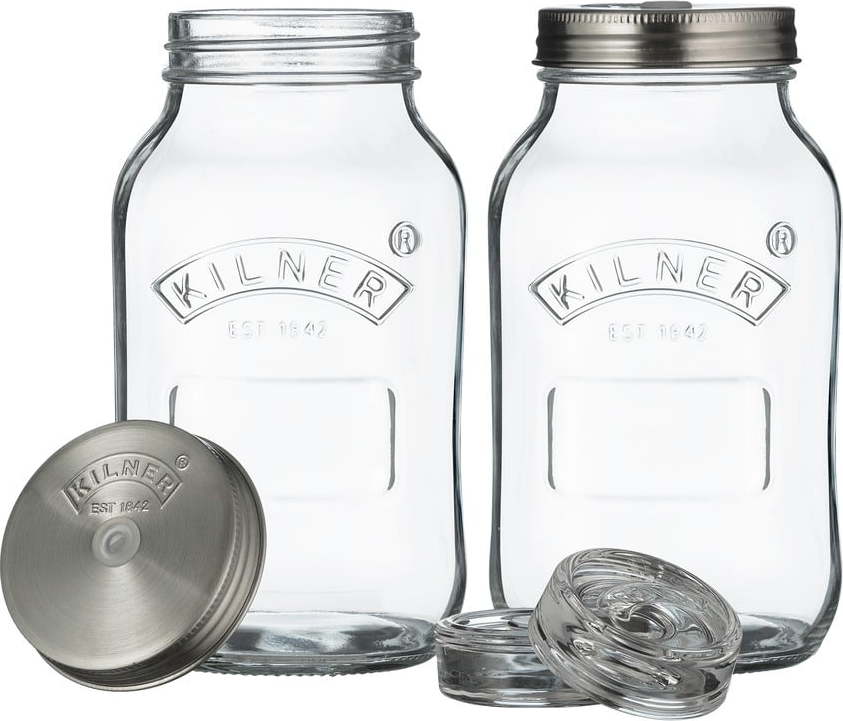 Zavařovací sklenice na fermentaci 2ks 1 l - Kilner KILNER