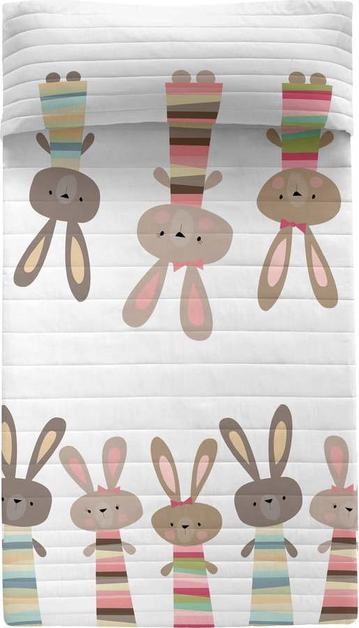 Bavlněný dětský přehoz 260x180 cm Rabbit family – Moshi Moshi Moshi Moshi