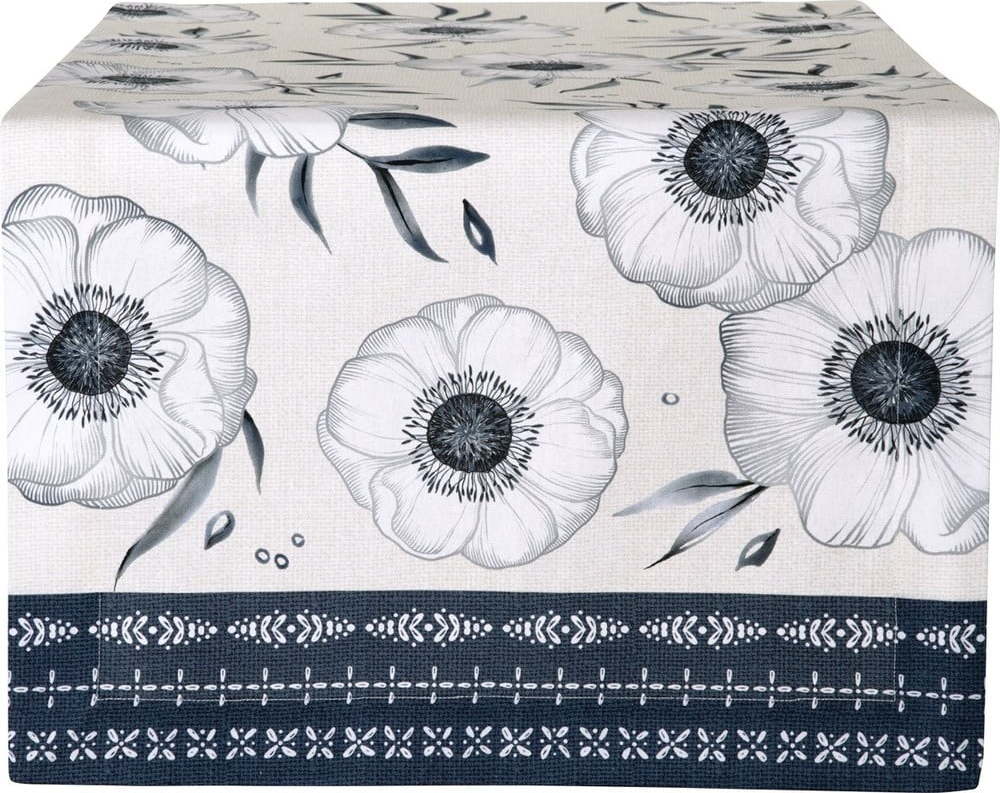 Běhoun na stůl z bio bavlny 150x45 cm Holly Flower - IHR IHR