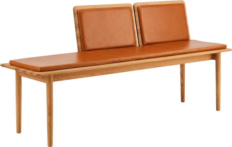 Koňakově hnědá kožená lavice Elba - Hammel Furniture Hammel Furniture