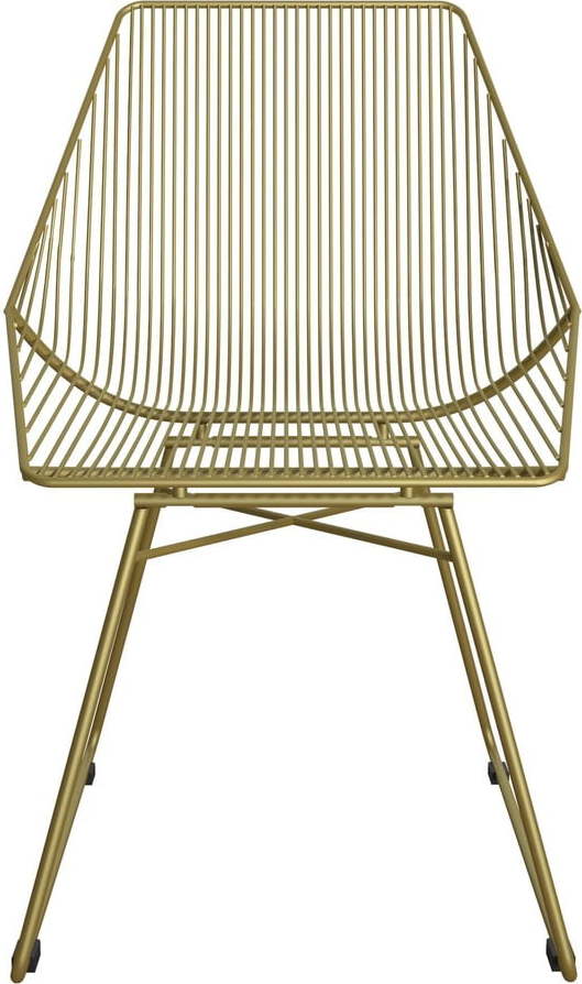 Kovová židle ve zlaté barvě CosmoLiving by Cosmopolitan Ellis CosmoLiving by Cosmopolitan