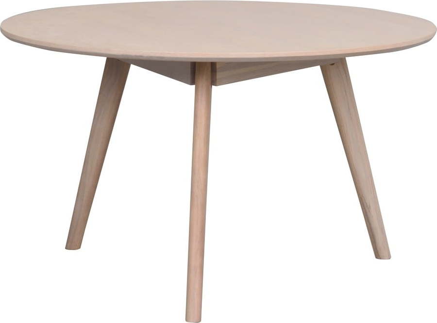 Kulatý konferenční stolek v dekoru dubu v přírodní barvě 90x90 cm Yumi - Rowico Rowico