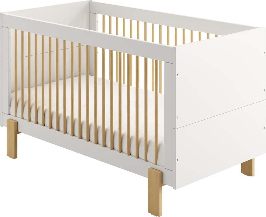 Světle šedá postýlka 70x140 cm Cube - Pinio Pinio