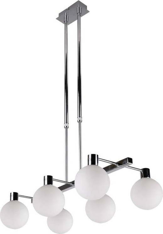 Závěsné svítidlo ve stříbrné barvě se skleněným stínidlem 35x59 cm Maldus – Candellux Lighting Candellux Lighting