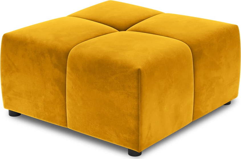 Žlutý sametový modul pohovky Rome Velvet - Cosmopolitan Design Cosmopolitan design