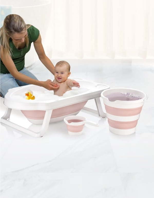 Bílo-růžová vanička 48x82 cm – Foutastic Foutastic