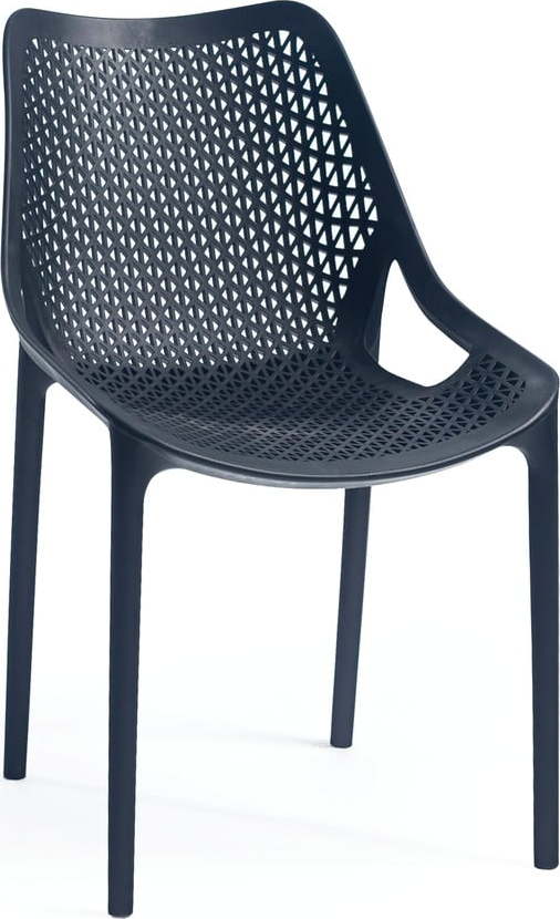 Černá plastová zahradní židle Bilros - Rojaplast Rojaplast