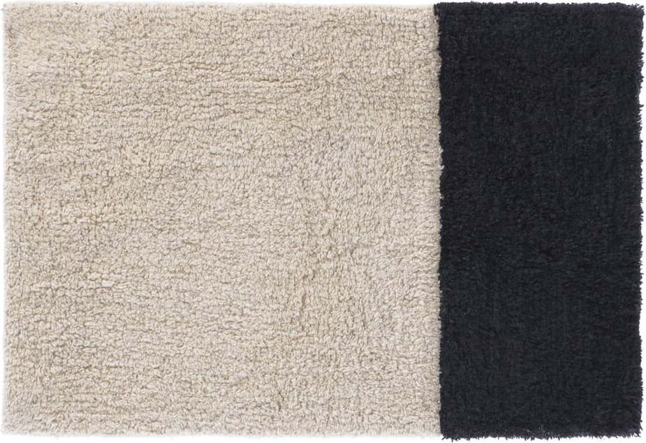 Černo-krémová koupelnová předložka 40x60 cm Maica – Kave Home Kave Home