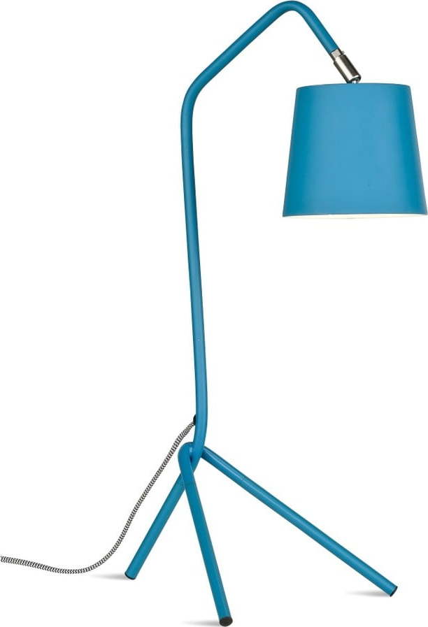 Modrá stolní lampa s kovovým stínidlem (výška 59 cm) Barcelona – it's about RoMi IT´S ABOUT RoMi
