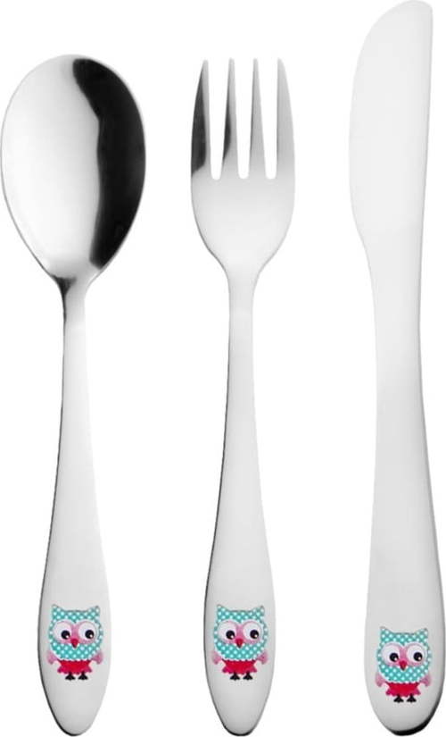 Nerezový dětský příbor ve stříbrné barvě 3 ks – Orion Orion