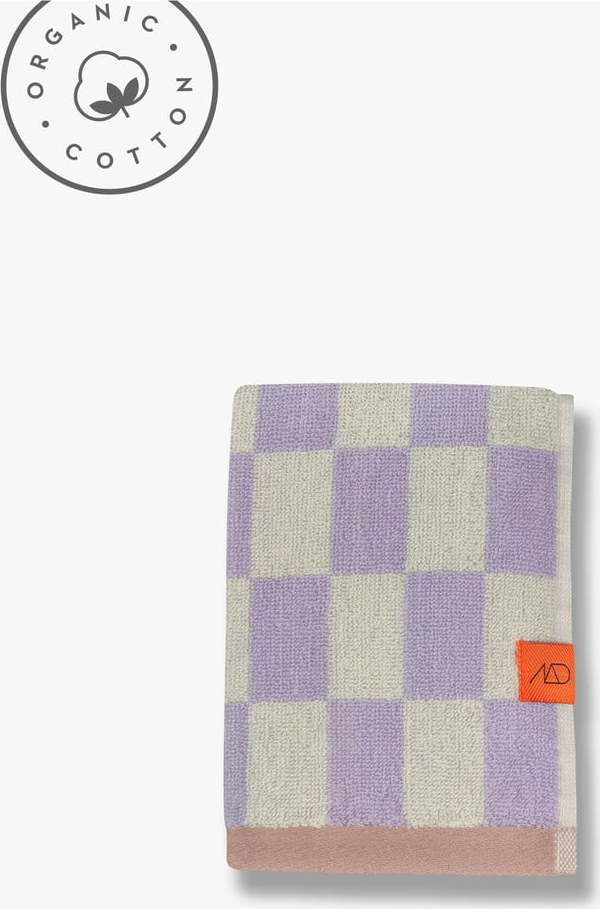 Světle žluto-fialové ručníky z bio bavlny v sadě 2 ks 40x55 cm Retro – Mette Ditmer Denmark Mette Ditmer Denmark