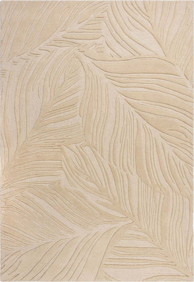 Béžový vlněný koberec 200x290 cm Lino Leaf – Flair Rugs Flair Rugs