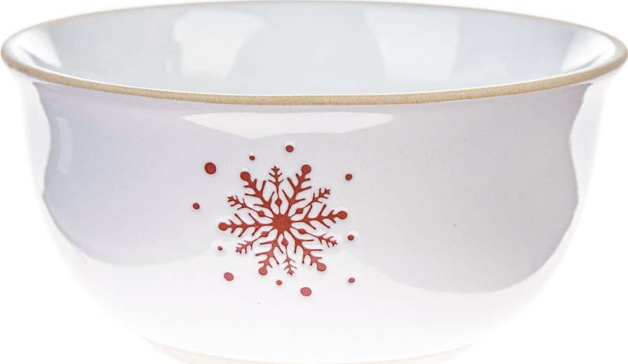 Bílá keramická miska s vánočním motivem ø 14 cm – Dakls Dakls