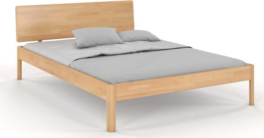 Dvoulůžková postel z bukového dřeva 140x200 cm v přírodní barvě Ammer – Skandica SKANDICA