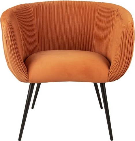 Oranžová jídelní židle se sametovým povrchem Majestic - Leitmotiv Leitmotiv