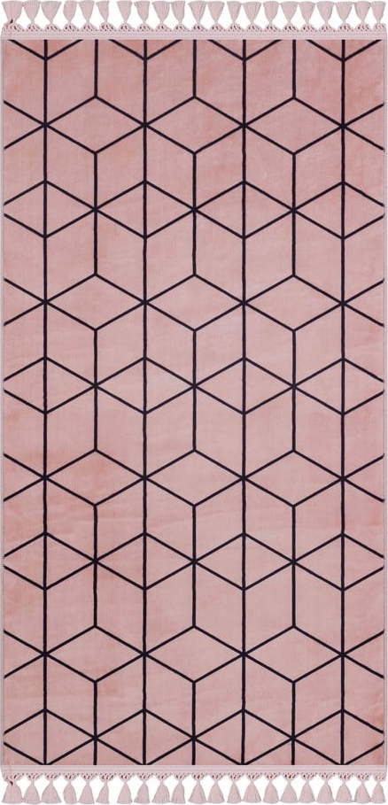 Růžový pratelný koberec 200x100 cm - Vitaus Vitaus