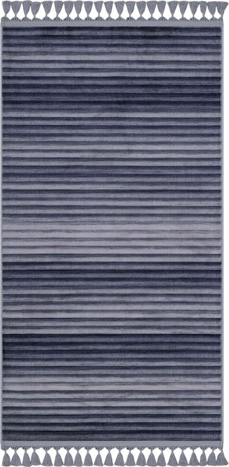 Šedý pratelný koberec běhoun 300x100 cm - Vitaus Vitaus