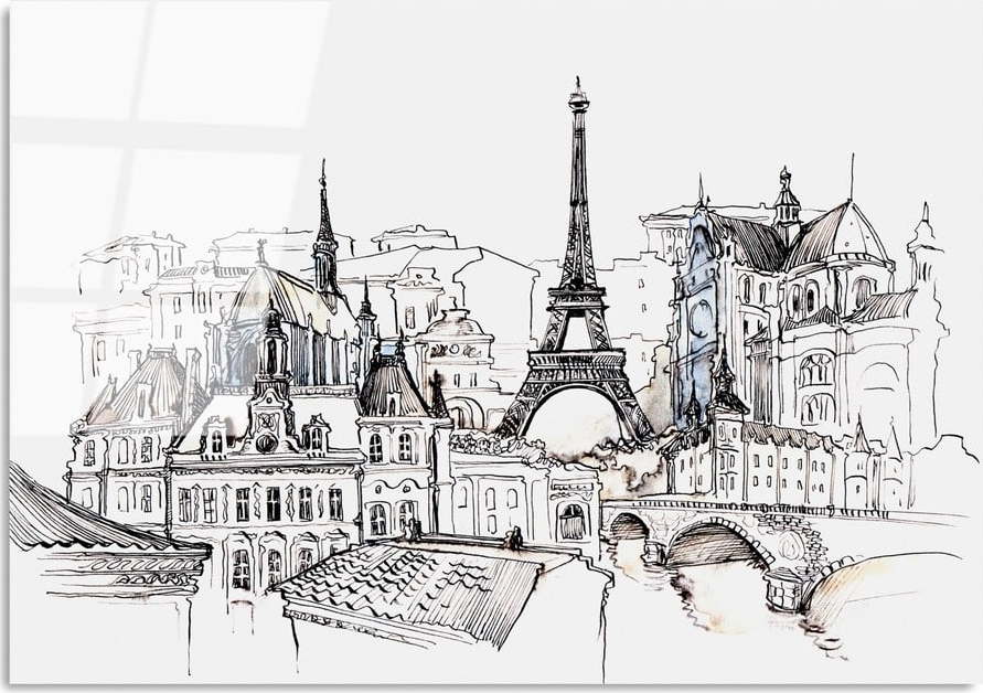 Skleněný obraz 70x100 cm Paris – Wallity Wallity