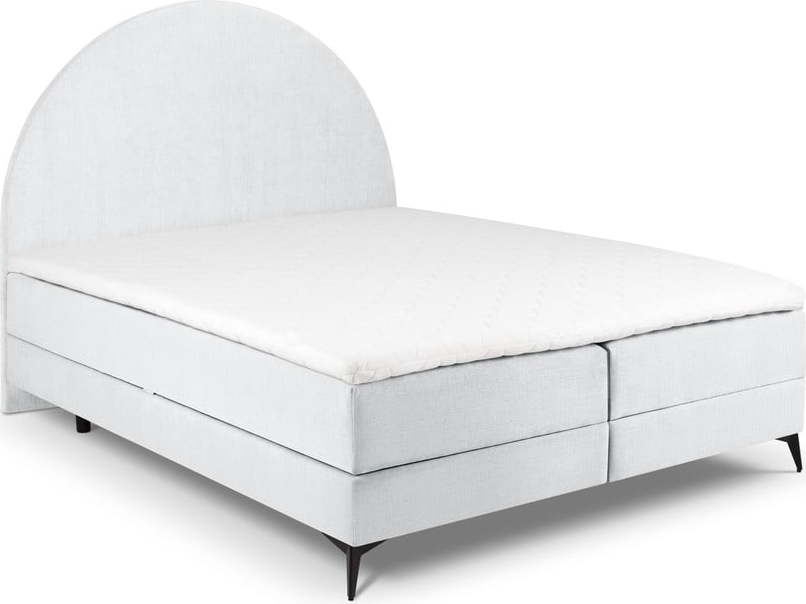 Světle šedá boxspring postel s úložným prostorem 180x200 cm Sunrise – Cosmopolitan Design Cosmopolitan design