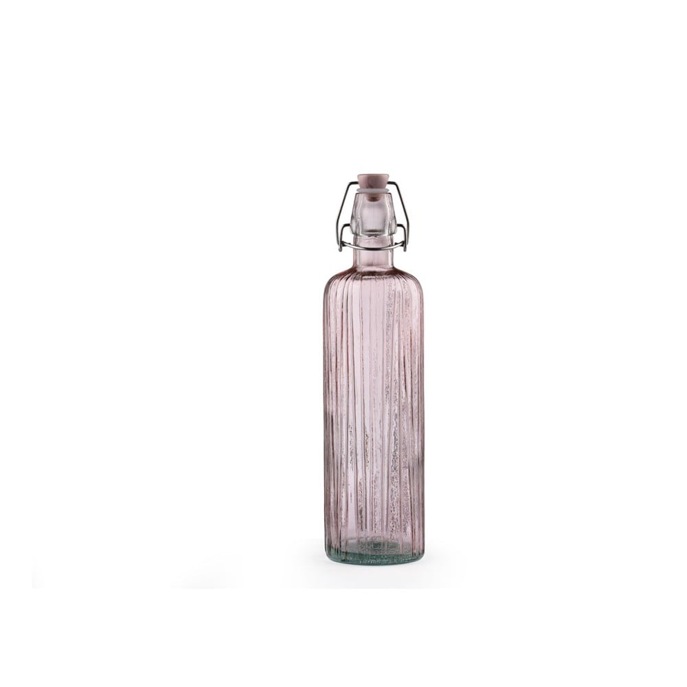 Růžová skleněná lahev 750 ml Kusintha - Bitz Bitz