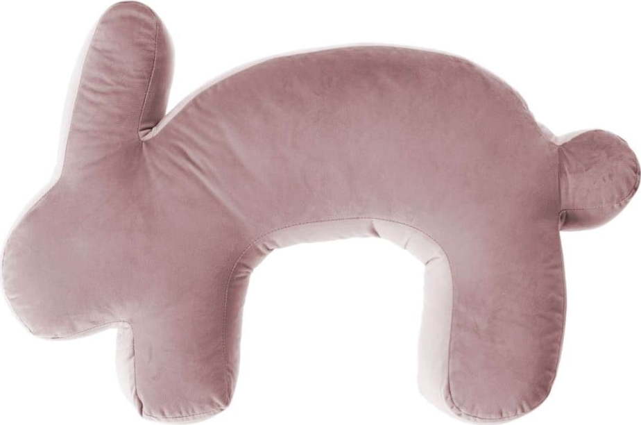 Růžový kojicí polštář Velvet Bunny – Yellow Tipi Yellow Tipi