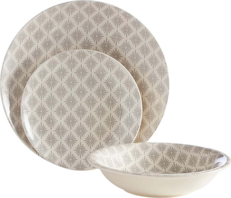 12dílná sada talířů z kameniny Premier Housewares Miya Premier Housewares