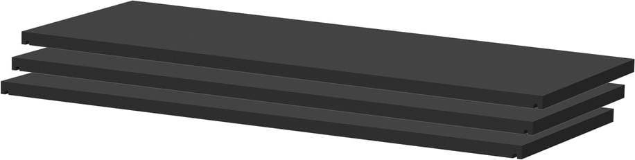 Černé modulární police 3 ks 82x2 cm Dakota – Tenzo Tenzo