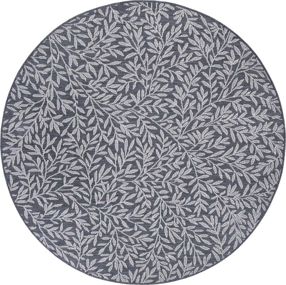 Antracitový kulatý koberec ø 160 cm Twig – Hanse Home Hanse Home