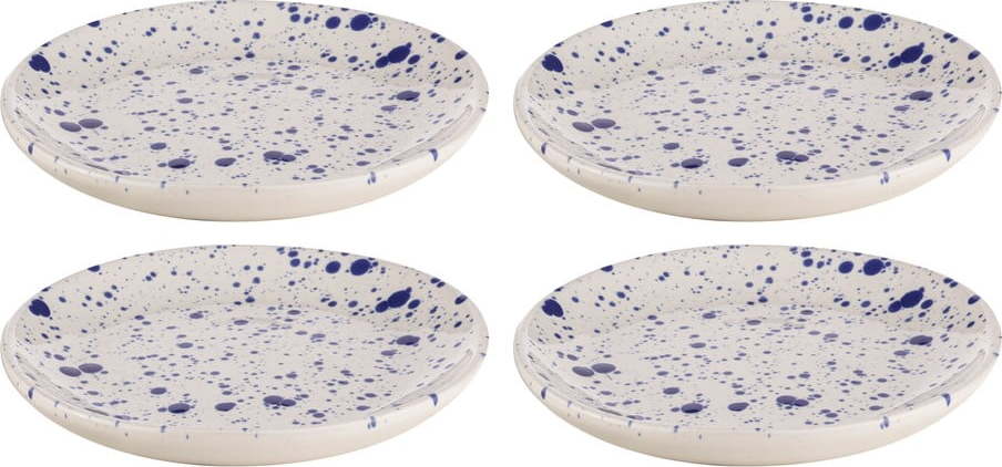 Bílo-modré dezertní talíře z kameniny v sadě 4 ks ø 18 cm Carnival – Ladelle Ladelle