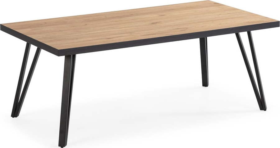 Černý/přírodní konferenční stolek s deskou v dubovém dekoru 60x120 cm Sindi – Marckeric Marckeric