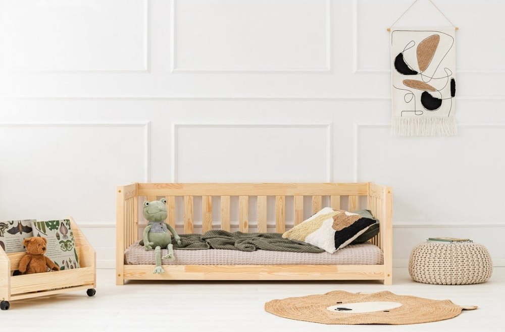 Dětská postel z borovicového dřeva v přírodní barvě 80x160 cm CPP – Adeko Adeko