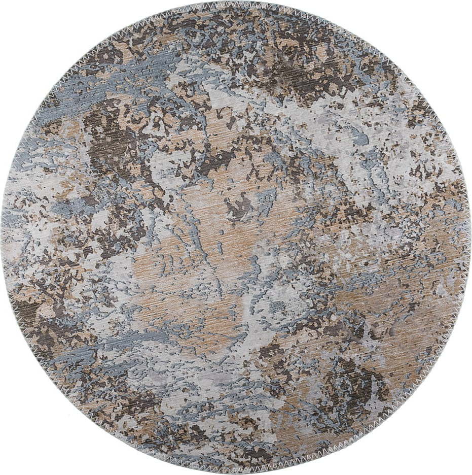 Světle hnědý pratelný kulatý koberec ø 120 cm – Vitaus Vitaus