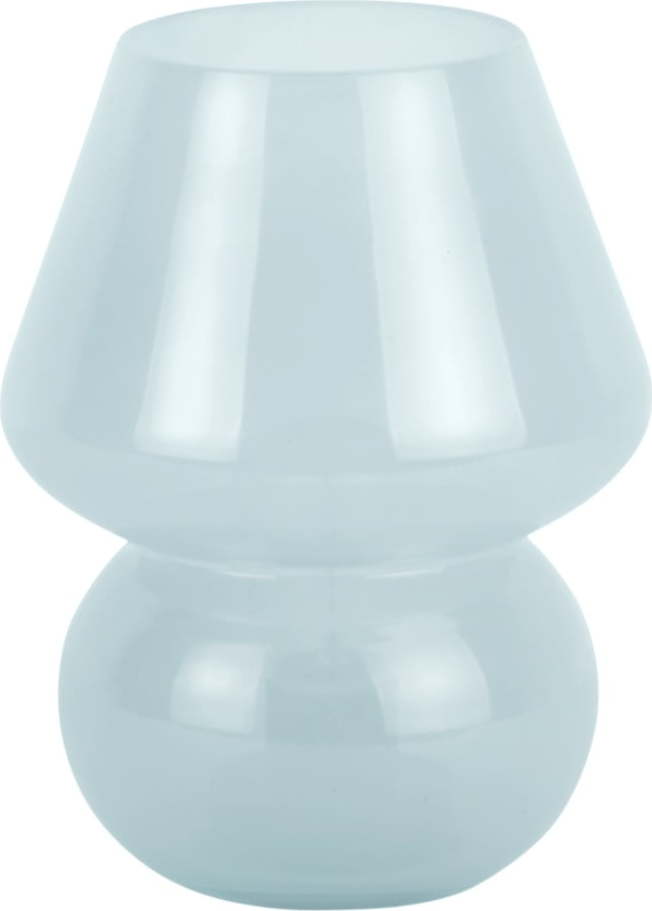 Světle modrá LED stolní lampa se skleněným stínidlem (výška 20 cm) Vintage – Leitmotiv Leitmotiv