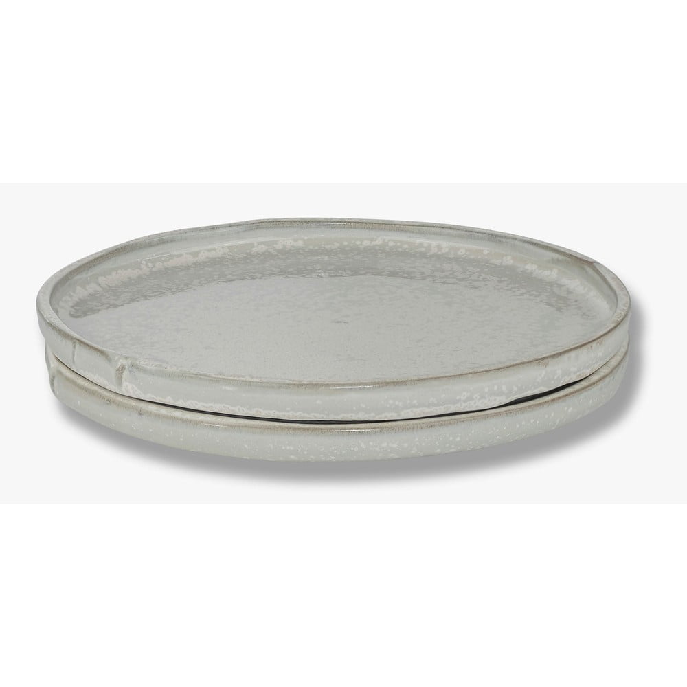 Bílé talíře v sadě 2 ks z kamene ø 20 cm Sand Grain – Mette Ditmer Denmark Mette Ditmer Denmark
