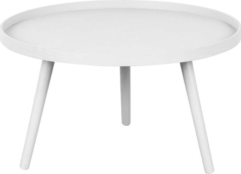 Bílý kulatý konferenční stolek ø 60 cm Mesa – WOOOD WOOOD