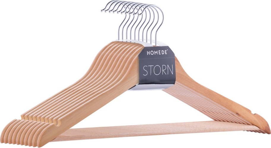 Dřevěná ramínka v sadě 10 ks Storn – Homede HOMEDE