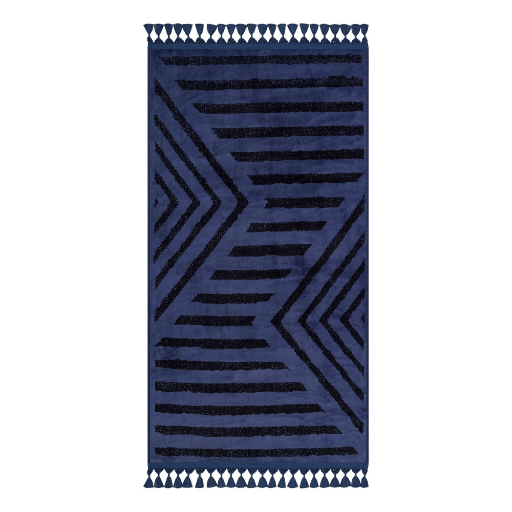 Modrý pratelný koberec běhoun 200x80 cm - Vitaus Vitaus
