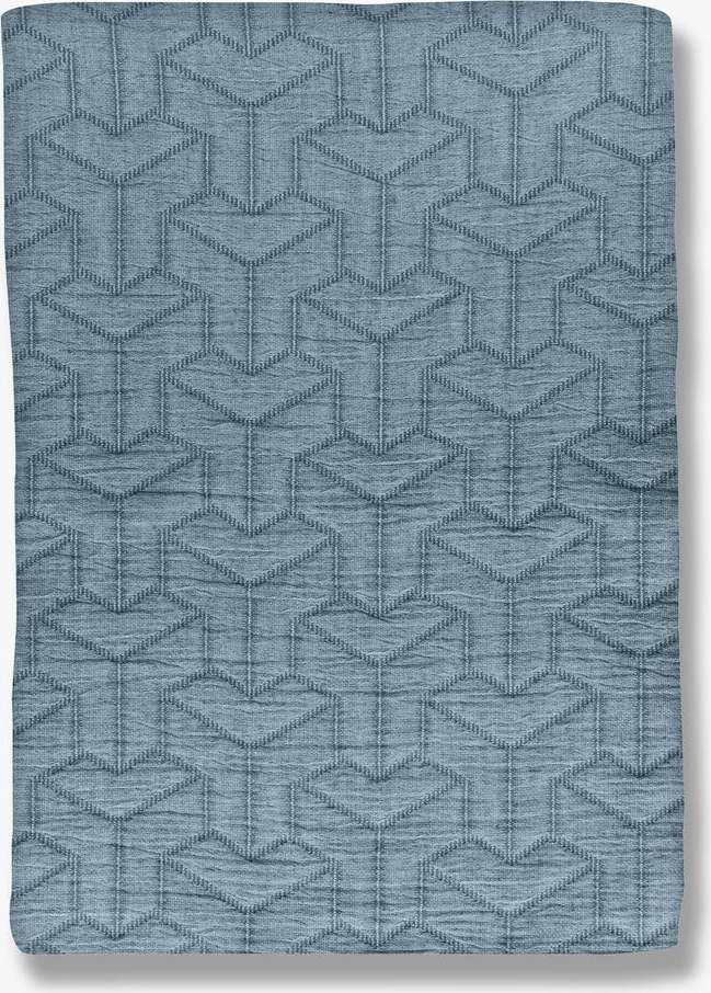 Modrý přehoz z recyklované bavlny na jednolůžko 140x250 cm Trio – Mette Ditmer Denmark Mette Ditmer Denmark