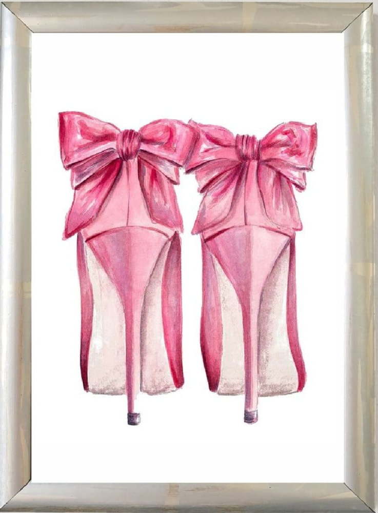 Plakát 20x30 cm Pink Fashion Shoes – Piacenza Art Piacenza Art