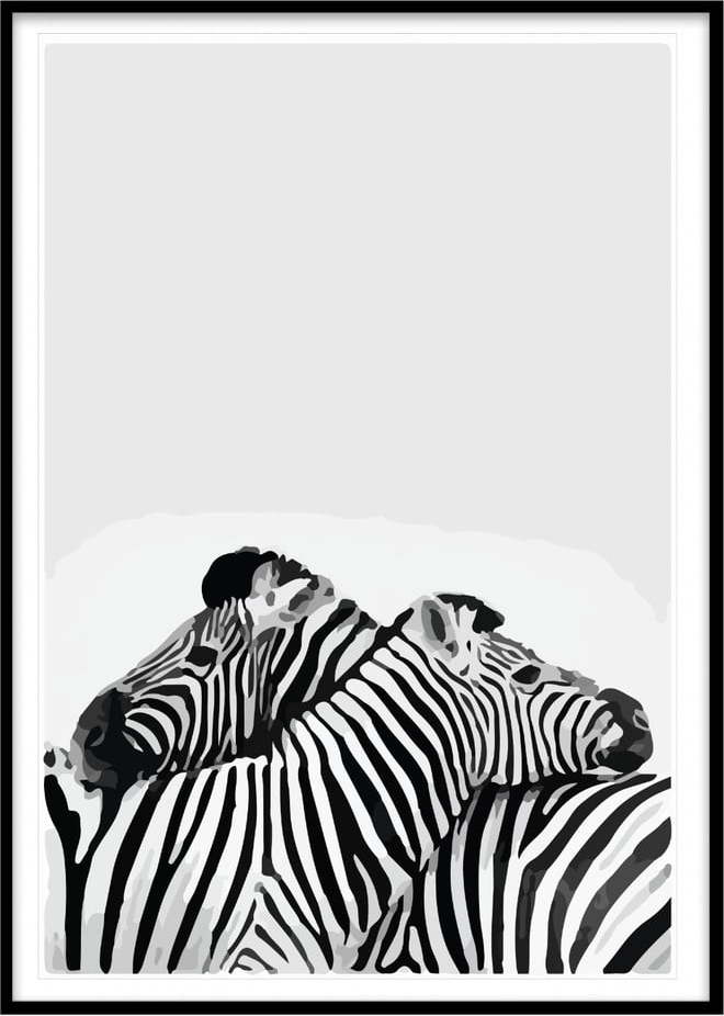 Plakát 20x30 cm Two Zebra – Piacenza Art Piacenza Art