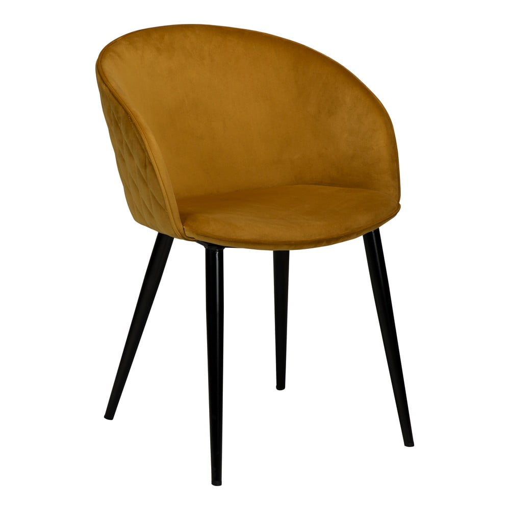 Sametová jídelní židle v hořčicové barvě Dual – DAN-FORM Denmark ​​​​​DAN-FORM Denmark
