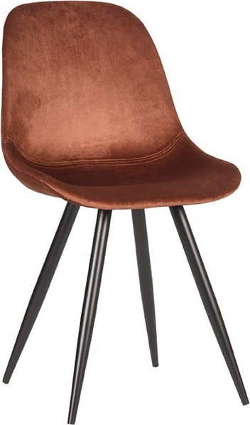 Sametové jídelní židle v cihlové barvě v sadě 2 ks Capri – LABEL51 LABEL51
