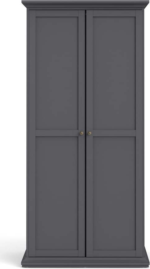 Tmavě šedá šatní skříň 96x201 cm Paris - Tvilum Tvilum