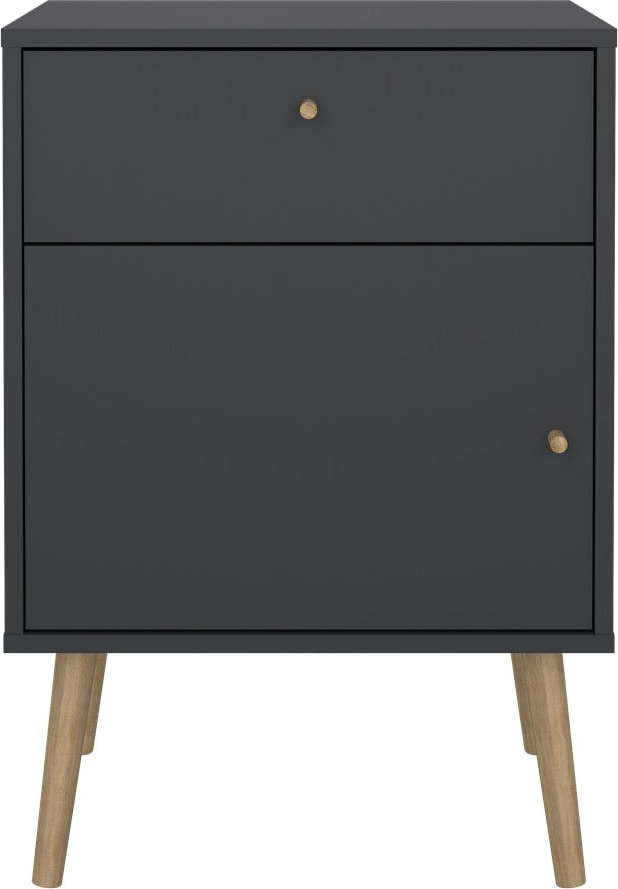 Antracitový noční stolek Bodo – Tvilum Tvilum