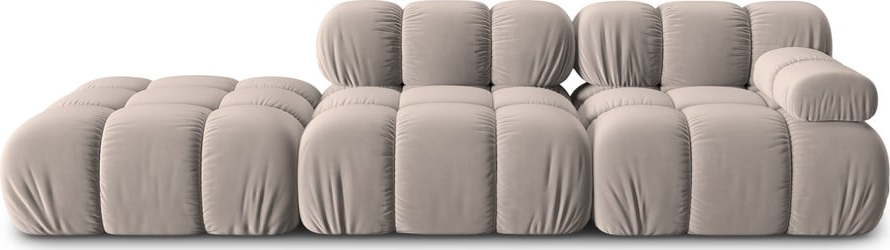 Béžová sametová pohovka 282 cm Bellis – Micadoni Home Micadoni Home