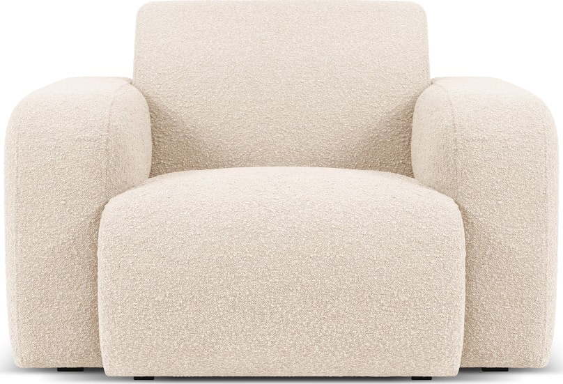 Béžové křeslo z textilie bouclé Molino – Micadoni Home Micadoni Home