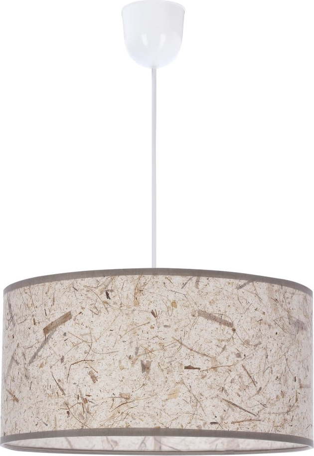 Béžové závěsné svítidlo s textilním stínidlem ø 30 cm Papirus – Candellux Lighting Candellux Lighting
