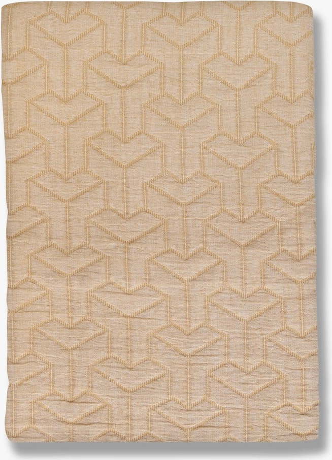 Béžový přehoz z recyklované bavlny na jednolůžko 140x250 cm Trio – Mette Ditmer Denmark Mette Ditmer Denmark