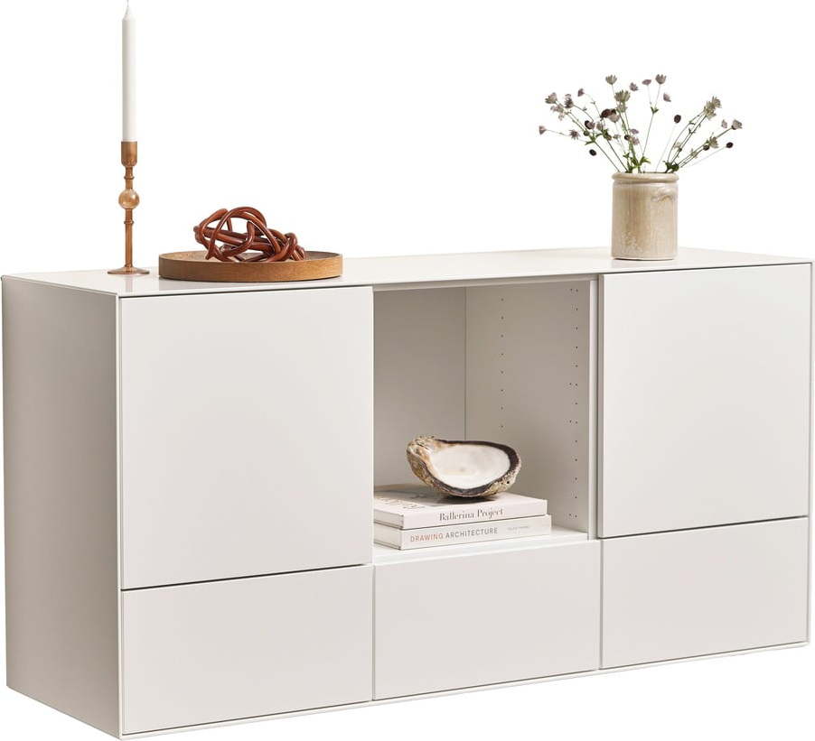 Bílá nízká závěsná komoda 135x68 cm Edge by Hammel – Hammel Furniture Hammel Furniture